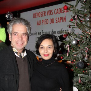 Exclusif - Maurice Roux (Maurice Roue) et Saïda Jawad lors de la soirée en faveur des enfants de l'hôpital Necker (1 cadeau par personne à déposer au pied du sapin: Jouets, livres, CD, BD, jeux vidéos,montres, vêtements ... Sans papier cadeau) organisé par Hervé Taïeb, Philippe Lavil, Franck Couécou, Jean-Roch et Moët & Chandon au restaurant La Gioia VIP Room theater à Paris, France, le mardi 20 décembre 2016. © Baldini/Bestimage 