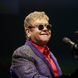 Elton John en concert à Malmö, Suède, le 10 novembre 2016.