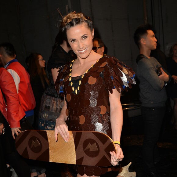 Capucine Anav - Backstage du défilé du 22ème salon du chocolat à la porte de Versailles à Paris le 27 octobre 2016. © Veeren-Perusseau/Bestimage