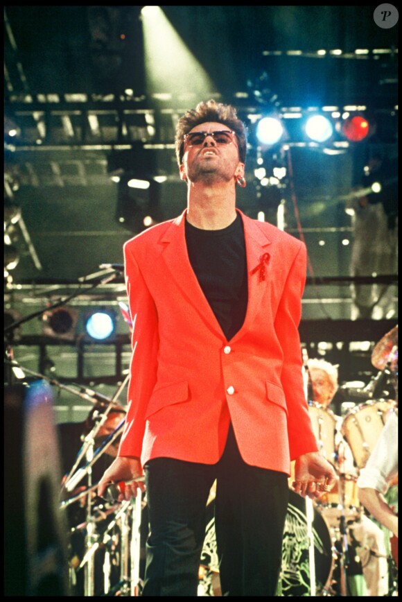 George Michael en concert en 1991.