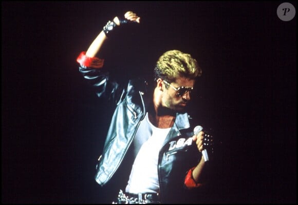 George Michael en concert à Londres, en 1988.  