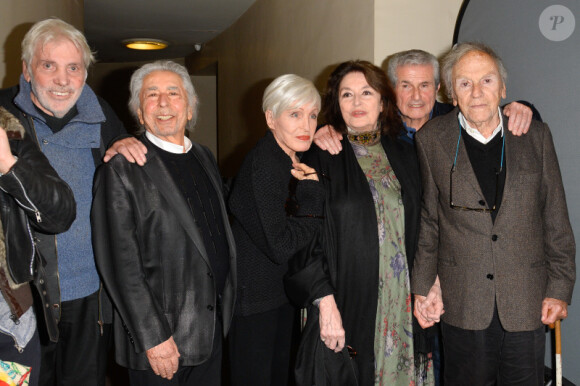 Pierre Barouh, Anouk Aimée, Claude Lelouch, Nicole Croisille et Claude Lelouch, l'équipe du film d'Un homme et une Femme