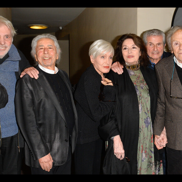 Pierre Barouh, Anouk Aimée, Claude Lelouch, Nicole Croisille et Claude Lelouch, l'équipe du film d'Un homme et une Femme