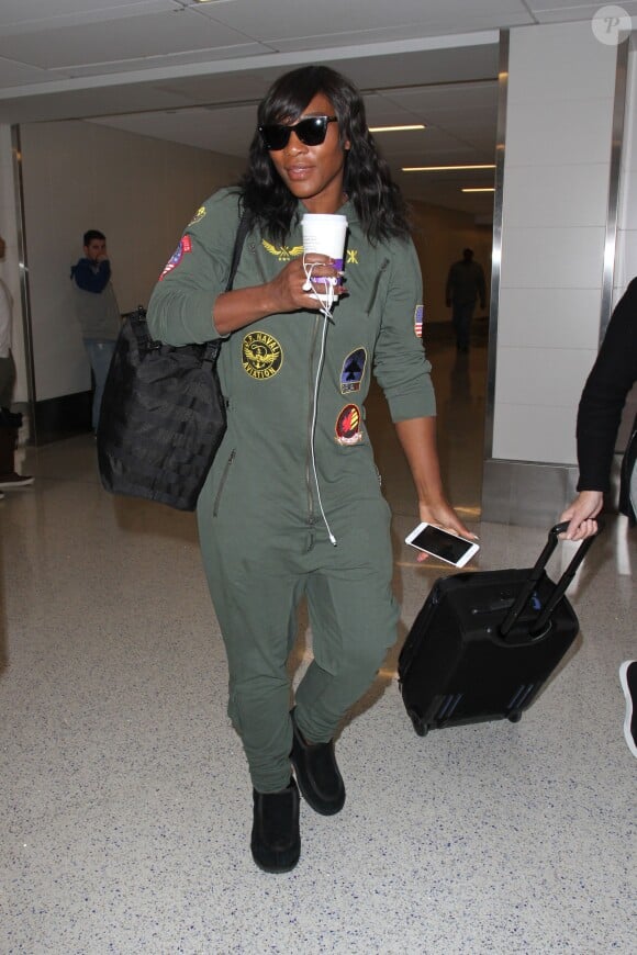 Serena Williams à l'aéroport de Los Angeles, le 11 novembre 2016.