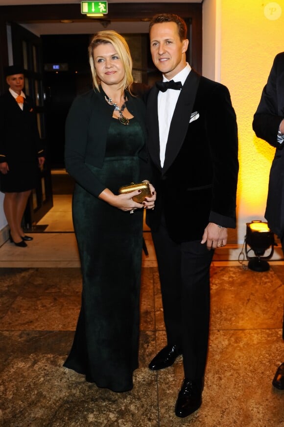 Michael Schumacher et sa femme Corinna lors du 31e Gala des Légendes du Sport à l'Opéra de Francfort le 10 novembre 2012