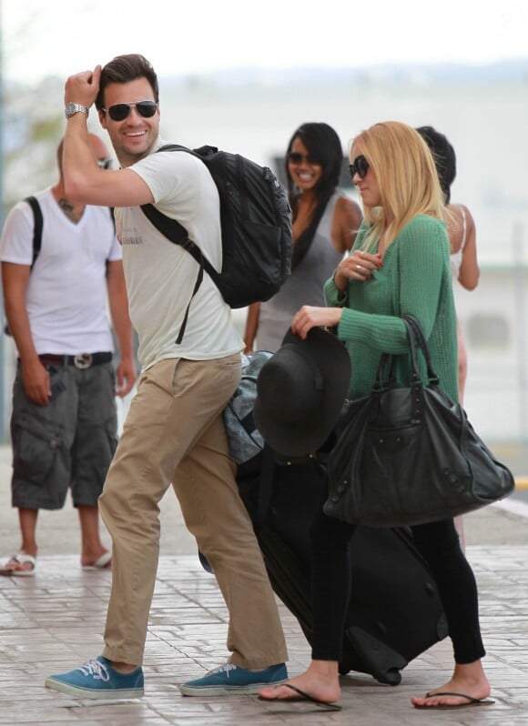 Exclusif - Lauren Conrad et son chéri William Tell à l'aéroport de Cabo San Lucas, le 15 juillet 2012