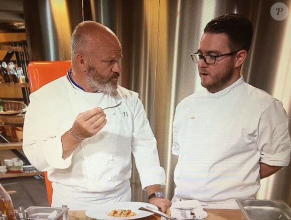 Carl Dutting et Philippe Etchebest dans "Objectif Top Chef", saison 3, M6, novembre 2016