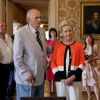 Le prince Dimitri Romanovitch et sa femme la princesse Théodora (née Dorrit Reventlow) en visite au palais de Massandra à Yalta, le 28 août 2015.