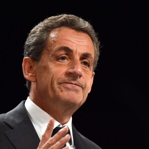 Nicolas Sarkozy - Nicolas Sarkozy en meeting au palais Nikaia pour la campagne des primaires des Républicains en vue de l'élection présidentielle de 2017, Nice le 15 novembre 2016.