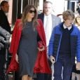 Exclusif - La femme de Donald Trump, Melania Trump et son fils Barron Trump vont déjeuner au restaurant Serafina à New York, le 17 novembre 2016.