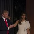 Donald Trump et sa femme Melania - Le 45ème président des Etats-Unis, Donald Trump s'adresse à ses militants au New York Hilton Midtown dans les premières heures du matin à New New York le 9 novembre 2016.