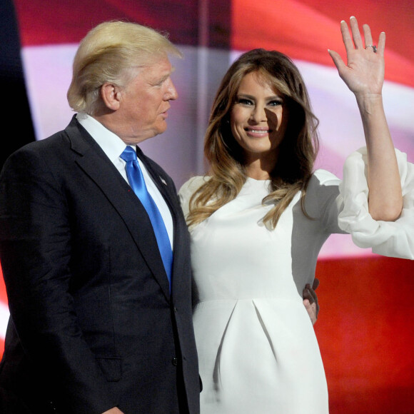 Donald Trump et sa femme Melania Trump lors du 1er jour de la convention républicaine à Cleveland, le 18 juillet 2016.