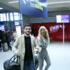Exclusif - Anthony (La Villa des Coeurs Brisés) et Mélanie (La Villa des Coeurs Brisés 2) - Les candidats à l'émission "Les Anges 9" partent de l'aéroport CDG à Roissy en France pour Miami le 2 janvier 2017.