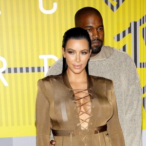 Kim Kardashian (enceinte) et Kanye West à la Soirée des MTV Video Music Awards à Los Angeles le 30 aout 2015. © CPA/Bestimage