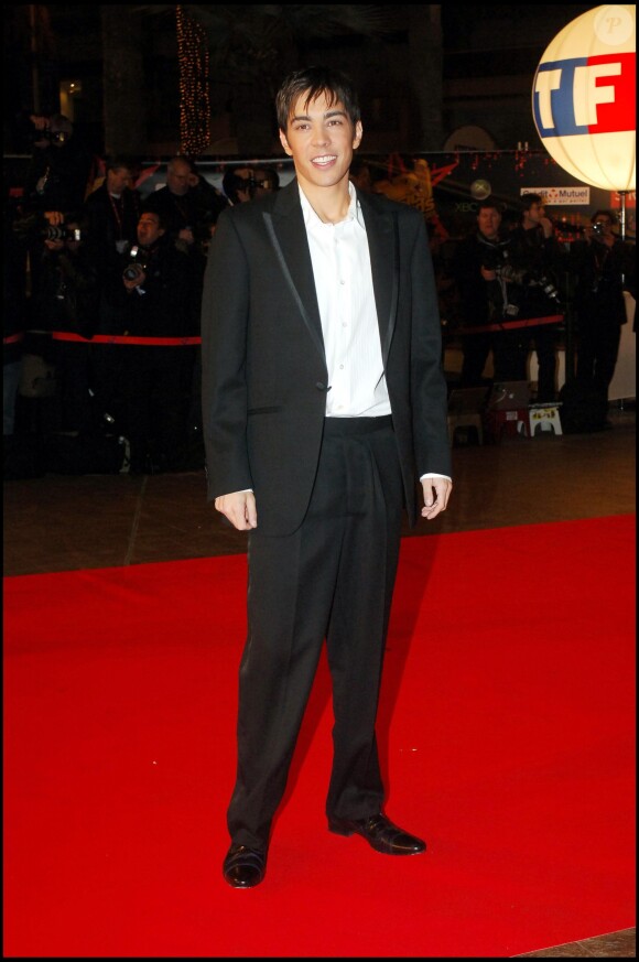 Grégory Lemarchal à la soirée des NRJ Music Awards, à Cannes, le 21 janvier 2006.