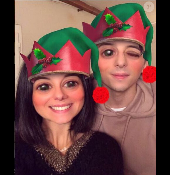 Alizée et Grégoire s'amusent sur Instagram pendant Noël. Décembre 2016.