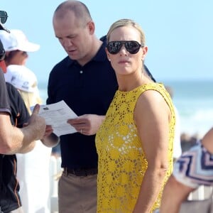 Zara Phillips et son mari Mike Tindall assistaient à la course Magic Millions en présence de leur fille Mia sur la plage de Gold Coast dans le Queensland en Australie le 10 janvier 2017.