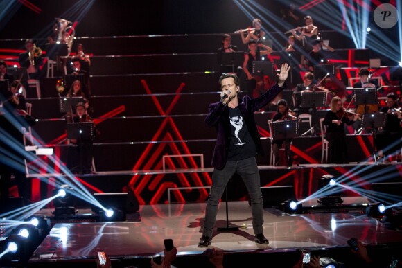 Exclusif - David Hallydaylors de la soirée hommage "Grégory Lemarchal, 10 ans après l'histoire continue" au Zénith de Paris et en direct sur TF1 le 7 janvier 2017. © Cyril Moreau/Bestimage