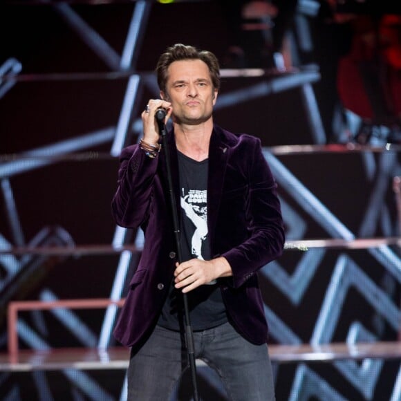 Exclusif - David Hallydaylors de la soirée hommage "Grégory Lemarchal, 10 ans après l'histoire continue" au Zénith de Paris et en direct sur TF1 le 7 janvier 2017. © Cyril Moreau/Bestimage