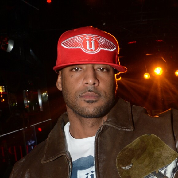 Le chanteur Booba en aftershow au Vip Room a Paris le 13 novembre 2013.