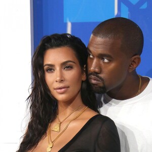 Kim Kardashian et son mari Kanye West à la soirée des MTV Video Music Awards 2016 à Madison Square Garden à New York, le 28 août 23016 © Sonia Moskowitz/Globe Photos via Zuma/Bestimage