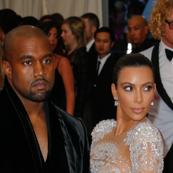 Kanye West et sa femme Kim Kardashian - Soirée Costume Institute Gala 2015 (Met Ball) au Metropolitan Museum, célébrant l'ouverture de Chine: à travers le miroir à New York. Le 4 mai 2015.