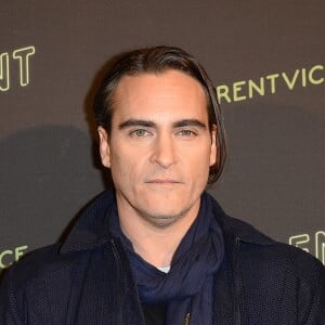 Exclusif - Joaquin Phoenix - Avant-première du film "Inherent Vice" au cinéma L'Arlequin à Paris, le 22 janvier 2015.