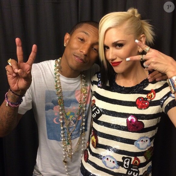 Gwen Stefani et Pharrell Williams. Décembre 2014.