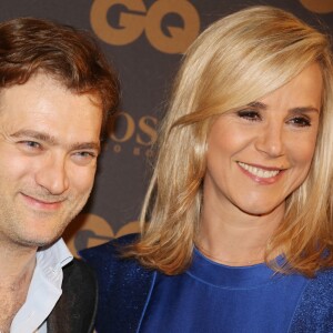 Laurence Ferrari et son mari Renaud Capuçon - Photocall de la cérémonie des "GQ 2015, Les Hommes de l'Année" au Shangri-La Hotel à Paris, le 25 janvier 2016.