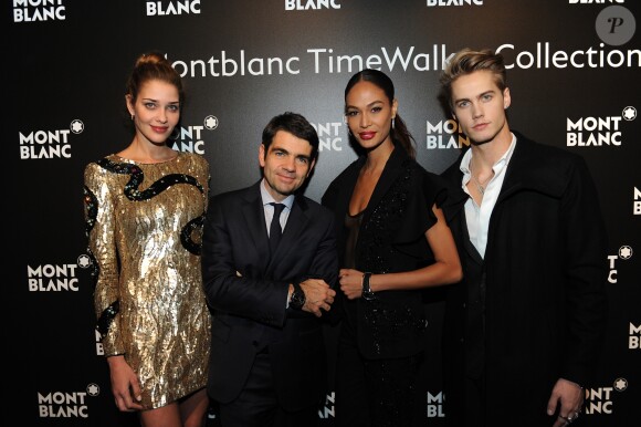 Ana Beatriz Barros, le P-DG de Montblanc Jérome Lambert, Joan Smalls et Neels Visser - Soirée de Gala Montblanc lors du Salon Internationnal de la Haute Horlogerie (SIHH) à Genève, le 16 janvier 2017. © Dufour Raphaël/Bestimage