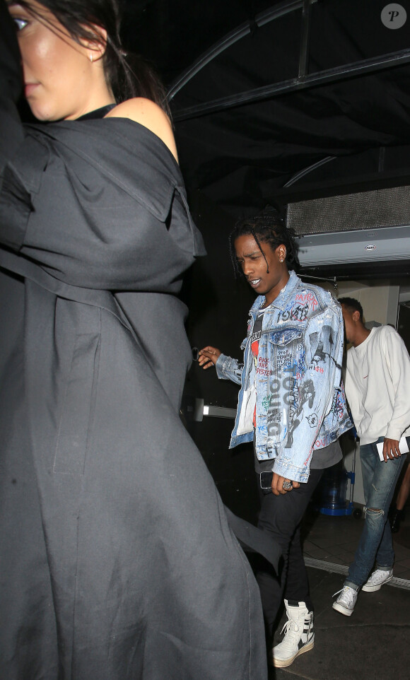 Kendall Jenner et ASAP Rocky à la sortie du club Nice Guy à West Hollywood le 31 juillet 2016