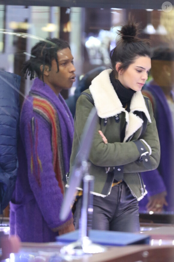 Kendall Jenner et A$AP Rocky en pleine séance de shopping à New York le 17 janvier 2017