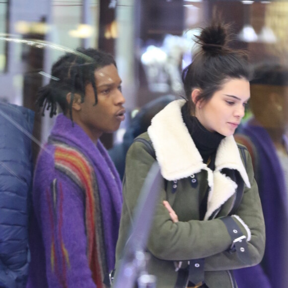 Kendall Jenner et A$AP Rocky en pleine séance de shopping à New York le 17 janvier 2017