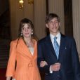 Le Prince Louis de Luxembourg et la princesse Tessy au mariage civil de l'archiduc Christoph d'Autriche et d'Adelaide Drape-Frisch à Nancy le 28 décembre 2012