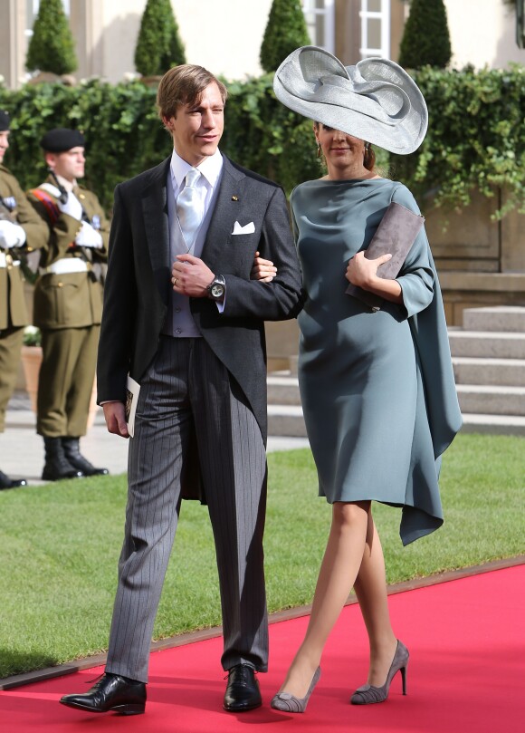 Le prince Louis et la princesse Tessy au mariage religieux du prince Guillaume de Luxembourg et de la comtesse Stéphanie de Lannoy à Luxembourg, le 20 octobre 2012.