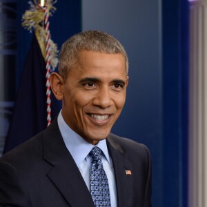 Le président des Etats-Unis Barack Obama lors de sa dernière conférence de presse à la Maison Blanche à Washington, The District, Etats-Unis, le 18 janvier 2017. © Christy Bowe/Globe Photos/Zuma Press/Bestimage