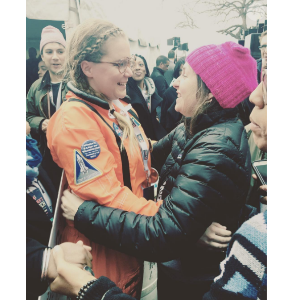 Amy Schumer et Lena Dunham de la manifestation anti-Trump à Washington le 21 janvier 2017.