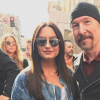Demi Lovato et The Edge (du groupe U2) lors de la manifestation anti-Trump à Los Angeles le 21 janvier 2017.