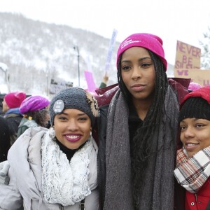 Jessica Williams - Les célébrités participent à la 'marche des femmes' contre Trump lors du Festival du Film Sundance à Park City en Utah, le 21 janvier 2017