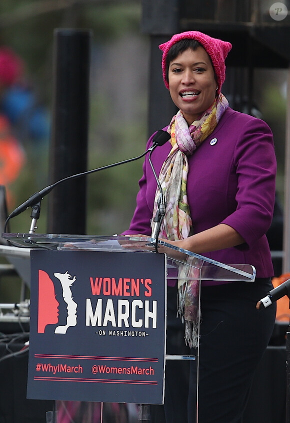 Muriel Bowser (maire de Washington) - People, activistes, écrivains et citoyens prennent la parole lors de la ‘marche des femmes' contre Trump à Washington, le 21 janvier 2017.