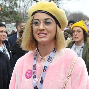 Katy Perry lors de la ‘marche des femmes' contre Trump à Washington, le 21 janvier 2017