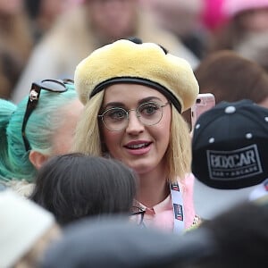 Katy Perry - People, activistes, écrivains et citoyens prennent la parole lors de la ‘marche des femmes' contre Trump à Washington, le 21 janvier 2017.