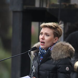 Scarlett Johanson - People, activistes, écrivains et citoyens prennent la parole lors de la ‘marche des femmes' contre Trump à Washington, le 21 janvier 2017.