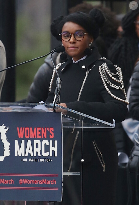 Janelle Monáe - People, activistes, écrivains et citoyens prennent la parole lors de la ‘marche des femmes' contre Trump à Washington, le 21 janvier 2017.