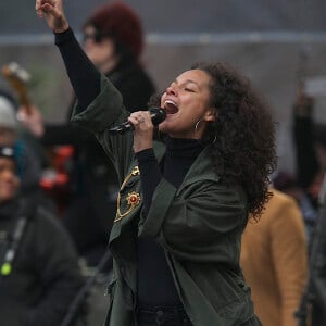 Alicia Keys - People, activistes, écrivains et citoyens prennent la parole lors de la ‘marche des femmes' contre Trump à Washington, le 21 janvier 2017.