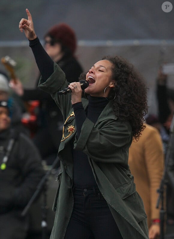 Alicia Keys - People, activistes, écrivains et citoyens prennent la parole lors de la ‘marche des femmes' contre Trump à Washington, le 21 janvier 2017.