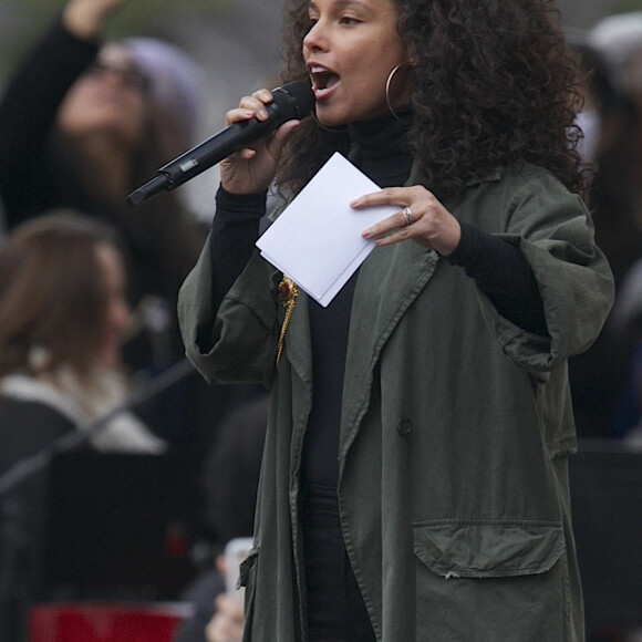 Alicia Keys - People, activistes, écrivains et citoyens prennent la parole lors de la ‘marche des femmes' contre Trump à Washington, le 21 janvier 2017.