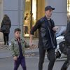 Semi-exclusif - Le footballeur international portugais Cristiano Ronaldo fait du shopping avec son fils Cristiano Jr. à Madrid en Espagne le 12 janvier 2017.