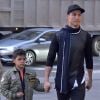 Semi-exclusif - Le footballeur international portugais Cristiano Ronaldo fait du shopping avec son fils Cristiano Jr. à Madrid en Espagne le 12 janvier 2017.