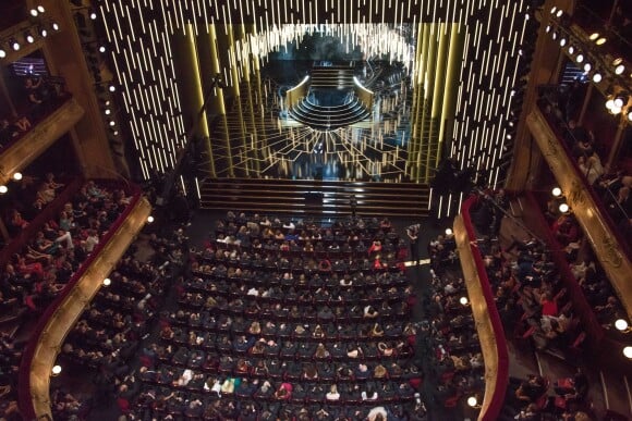 Illustration de la salle de la 41e Cérémonie des César au théâtre du Châtelet à Paris. Le 26 février 2016